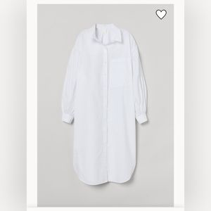 H&M cotton midi shirt dress